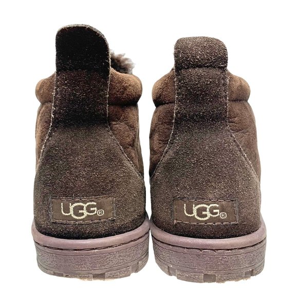 Original UGG Chocalate Shearling Wool Lined Lace Up Boots‎ - Picture 9 of 11